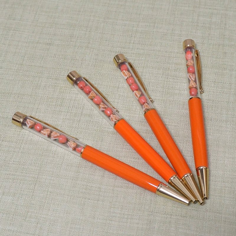 Resin Clay Apple Snack Oily Pen Ballpoint Pen - Ballpoint & Gel Pens - Clay Red