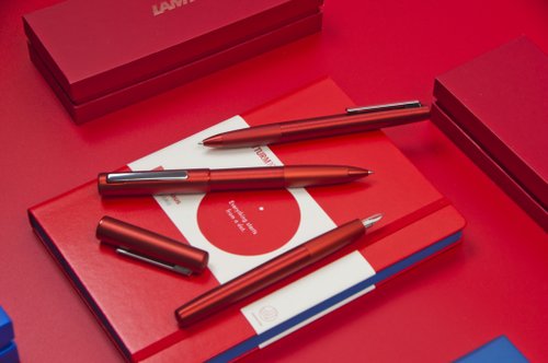 LAMY TAIWAN 官方旗艦館 【雷雕免費刻字】LAMY 鋼珠筆禮盒 / aion 永恆系列 - 赤青紅