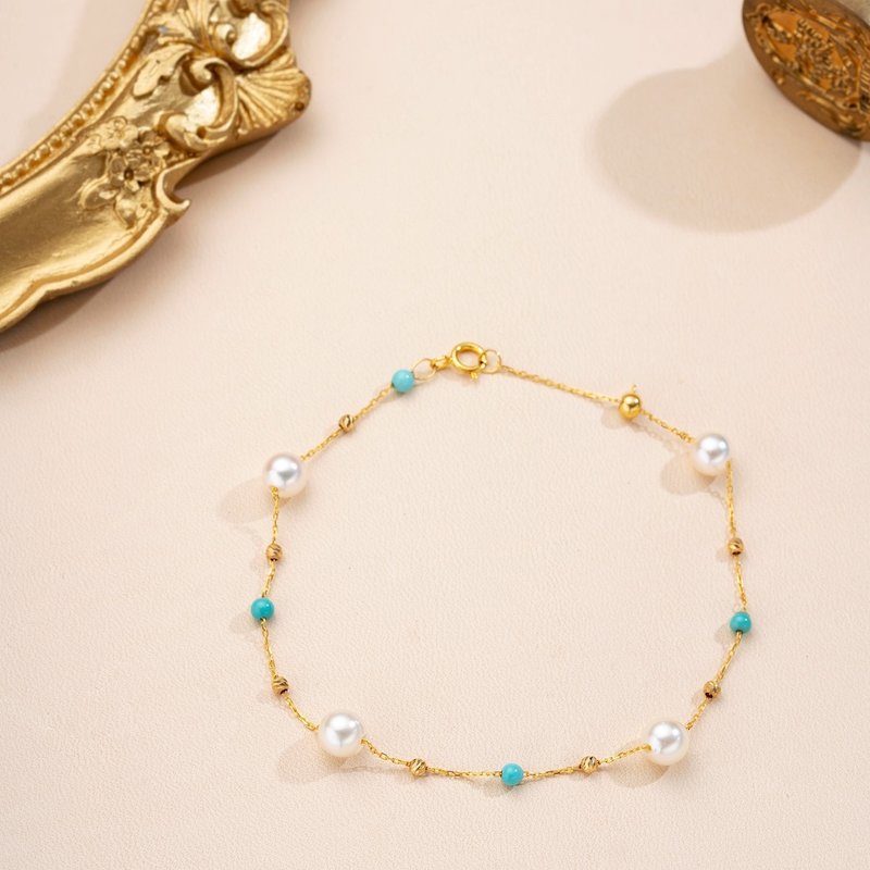 Akoya | Turquoise | 18K Gold Bracelet - Bracelets - Pearl 