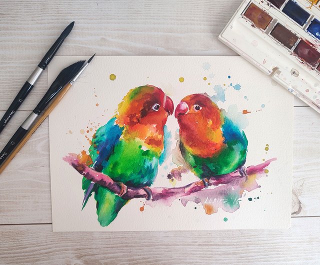 水彩画　鳥　「密林の宝石」　〜溢れる生命力〜 水彩画 鳥 「密林の宝石」 〜溢れる生命力〜 水彩画 鳥 「密林の宝石