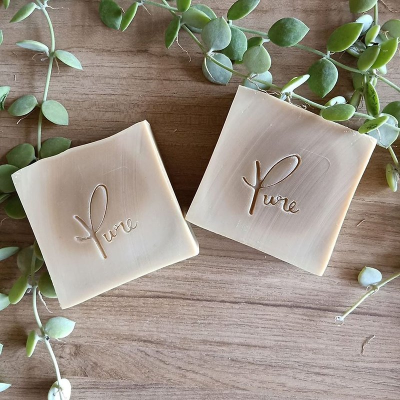 Pure Pure Handmade Soap-Xin An Vanilla Soap (No Fragrance Series) - สบู่ - พืช/ดอกไม้ สีเขียว