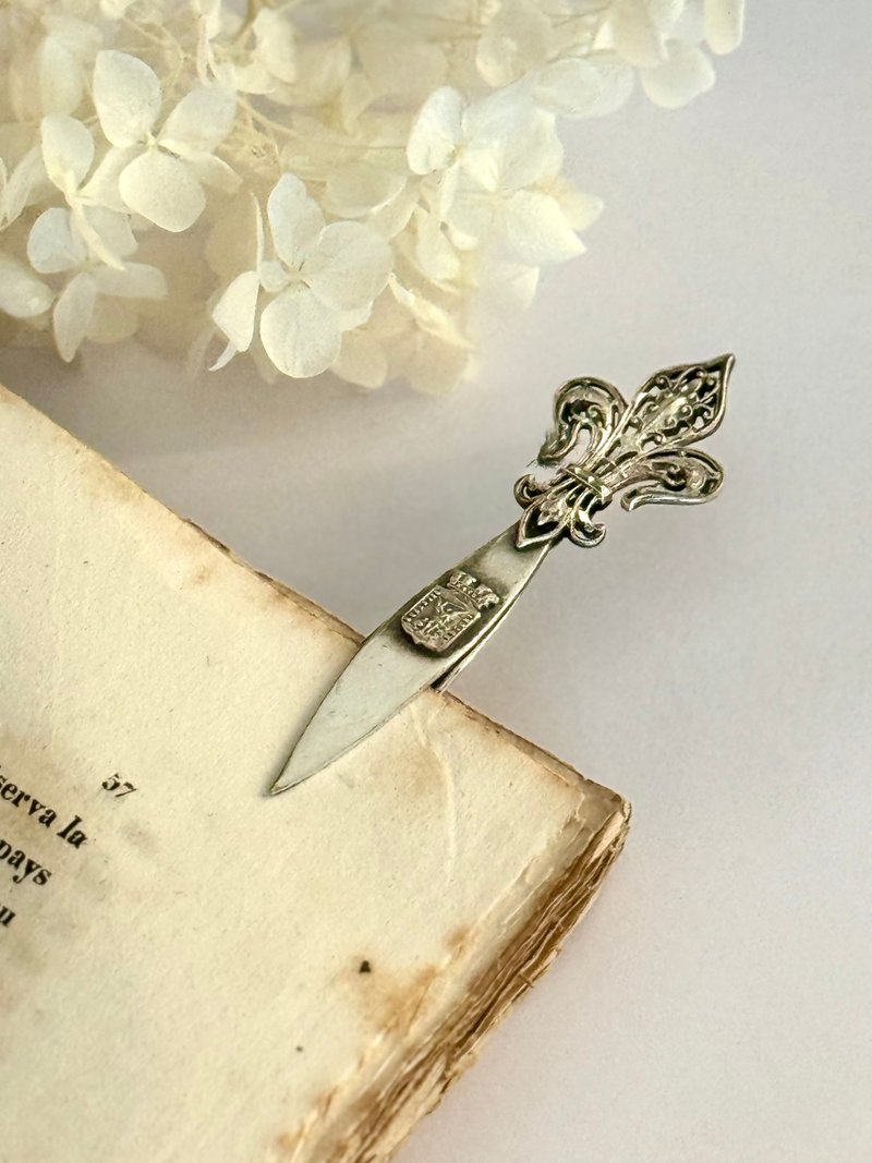 40705-reasured French Antique Silver-plated Bookmark - ที่คั่นหนังสือ - เงิน 