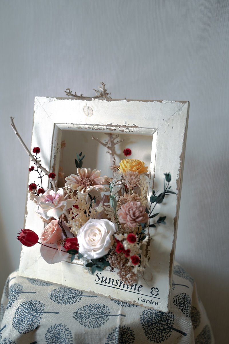 【居家擺飾】相框花 壁飾 永生花 花禮 - 乾花/永生花 - 植物．花 