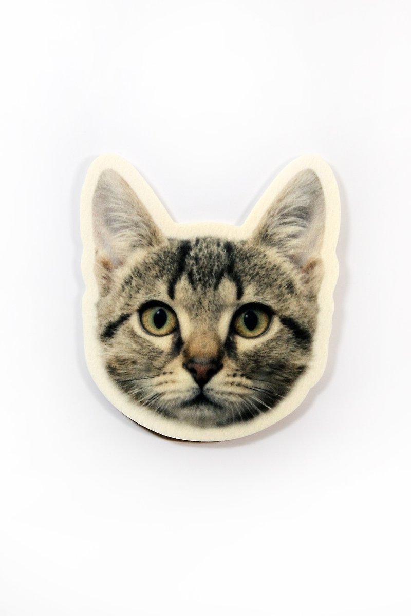 日本Magnets可愛動物造型小杯墊(美國短毛貓 )-現貨 - 杯墊 - 棉．麻 