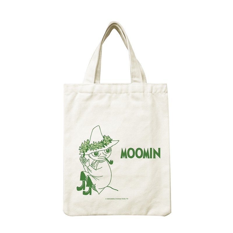 Moomin嚕嚕米授權-野餐包【Snufkin】 - 手提包/手提袋 - 棉．麻 綠色