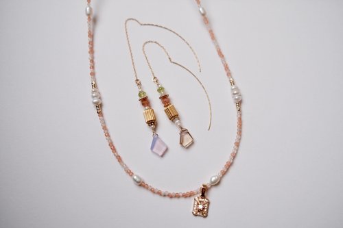 omo omo Jewelry Sunbath in Australia 卡爾頓花園 耳環 項鍊 珍珠 太陽石 紫水晶