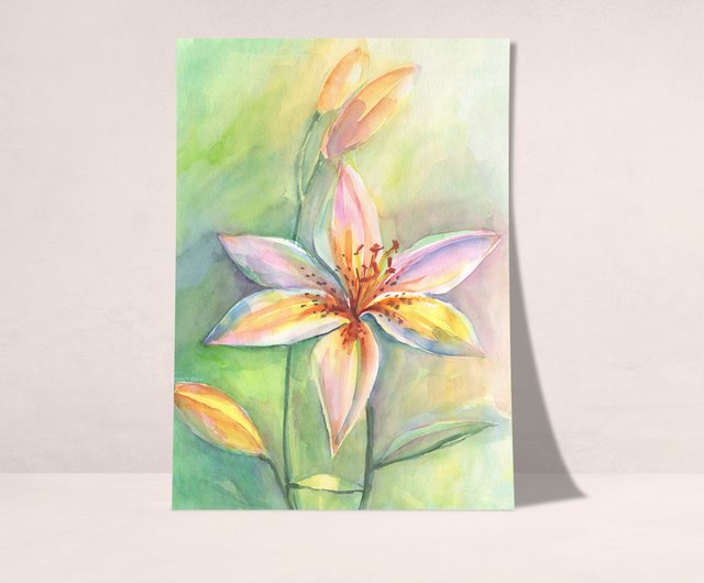 百合(水彩画) Watercolor painting course for beginners 79] How to draw