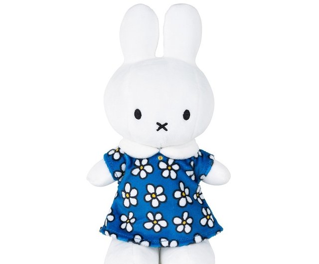 オランダ Bon Ton Toys | ミッフィー ぬいぐるみ ブルー 花柄