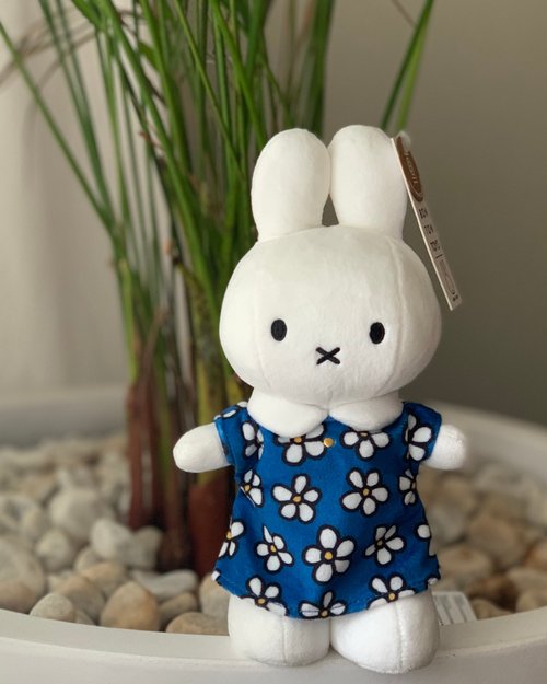 ミッフィー　ぬいぐるみ　オランダ限定　マスコット　ワンピース　ドレス　希少 オランダ Bon Ton Toys | ミッフィー ぬいぐるみ ブルー 花柄