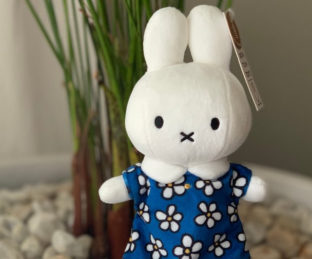 オランダ Bon Ton Toys | ミッフィー ぬいぐるみ ブルー 花柄