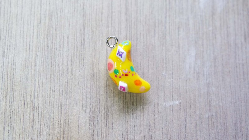 彎彎月亮吊咀項鍊/手繩 - 項鍊 - 黏土 