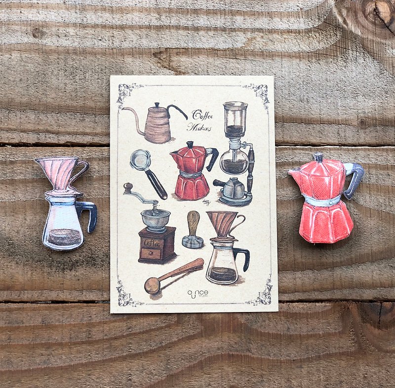 Barista's Coffee Makers Pin Set - Brooches - Thread 