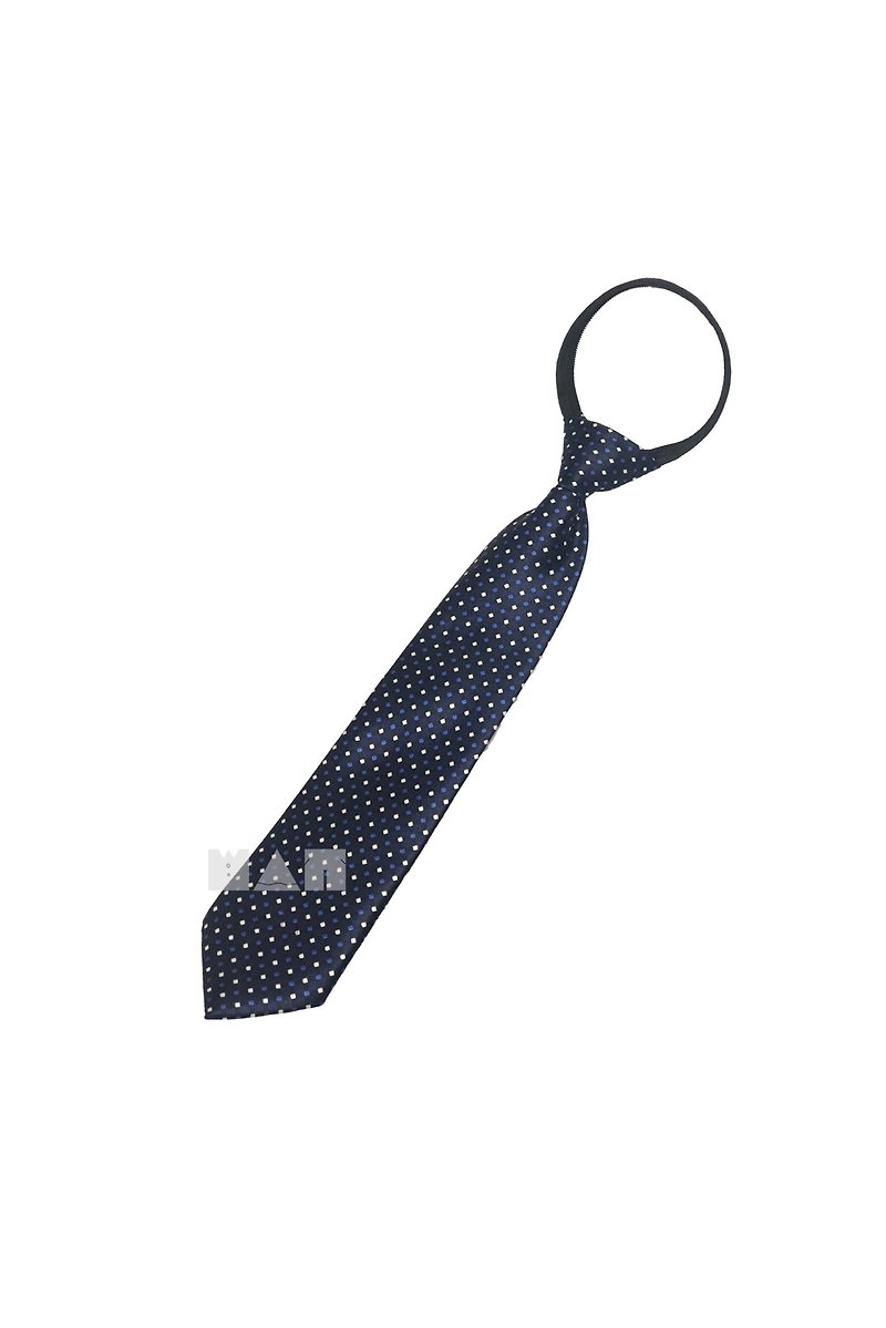 (rental only) HAO.HAO kids blue and white diamond tie