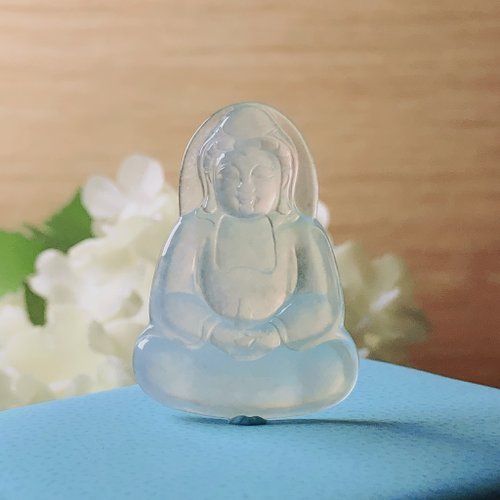 瓔珞翡翠 玻璃種翡翠觀音菩薩| 天然緬甸玉翡翠A貨 | 送禮