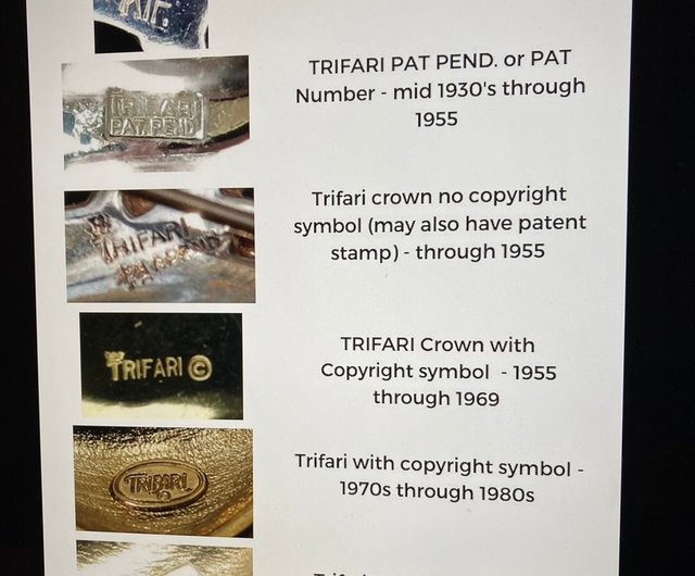 Trifari deals jewelry marks