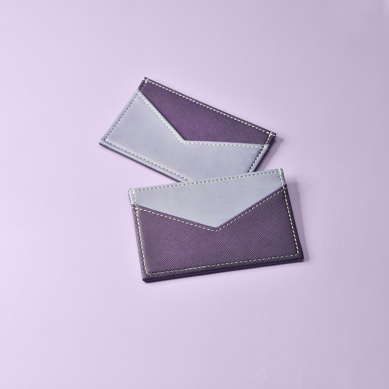 RFID 防盜卡夾 信用卡夾 悠遊卡包 八達通 烙印名字 薰衣草 紫色 情人節禮物 - 銀包 - 人造皮革 多色