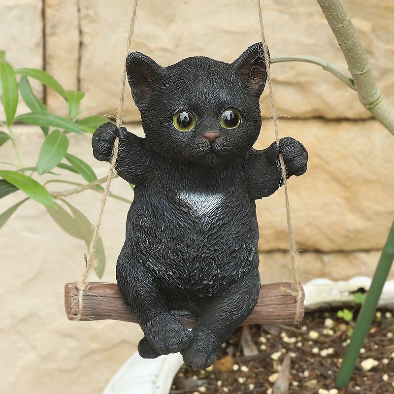 デバリエ ca123bk【正規品】猫の置物 クロネコ レジン製 ギフト かわいい 誕生日プレゼント - 置物 - レジン ブラック