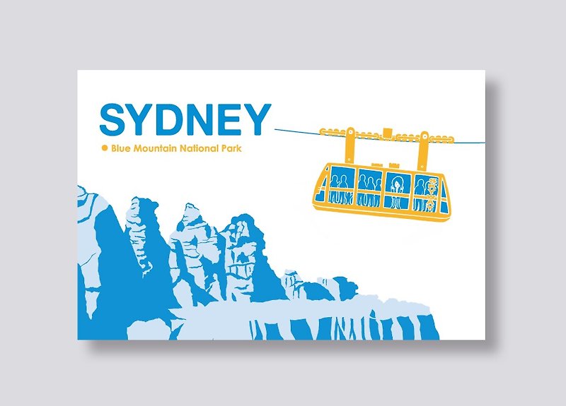 little ship - travel illustration postcard Sydney series│Blue Mountains - การ์ด/โปสการ์ด - กระดาษ 