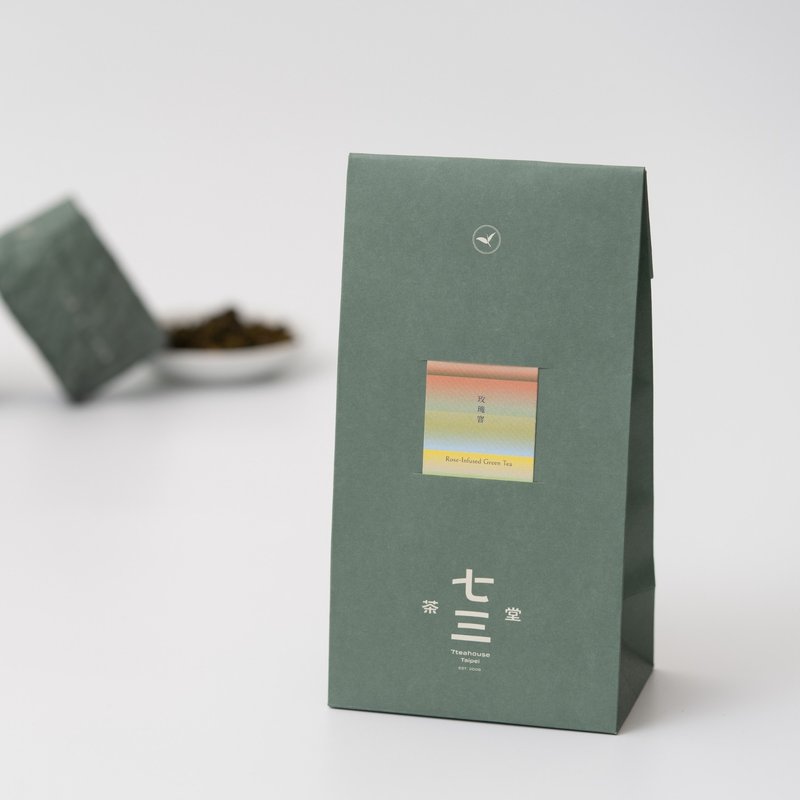 七三茶堂 精品原葉丨玫瑰窨 150g–生活袋 - 茶葉/茶包/水果茶 - 紙 白色