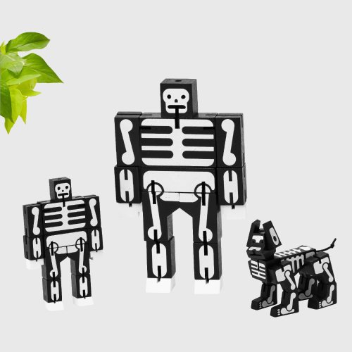 Cubebot 臺灣總代理 Cubebot 酷比人【限定款】山毛櫸積木變形益智玩具擺飾公仔