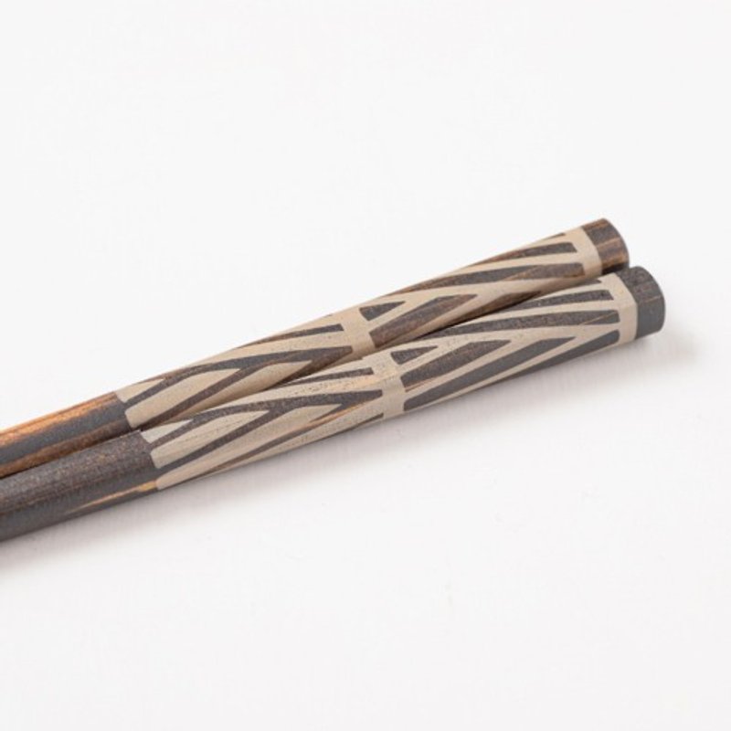 漆のお箸　くろしろ 黒・こうし - 箸・箸置き - 木製 ブラック