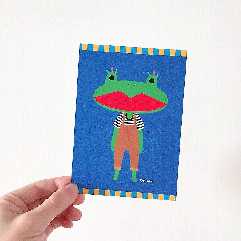 E*group A Frog Postcard Frog - Cards & Postcards - Paper Blue