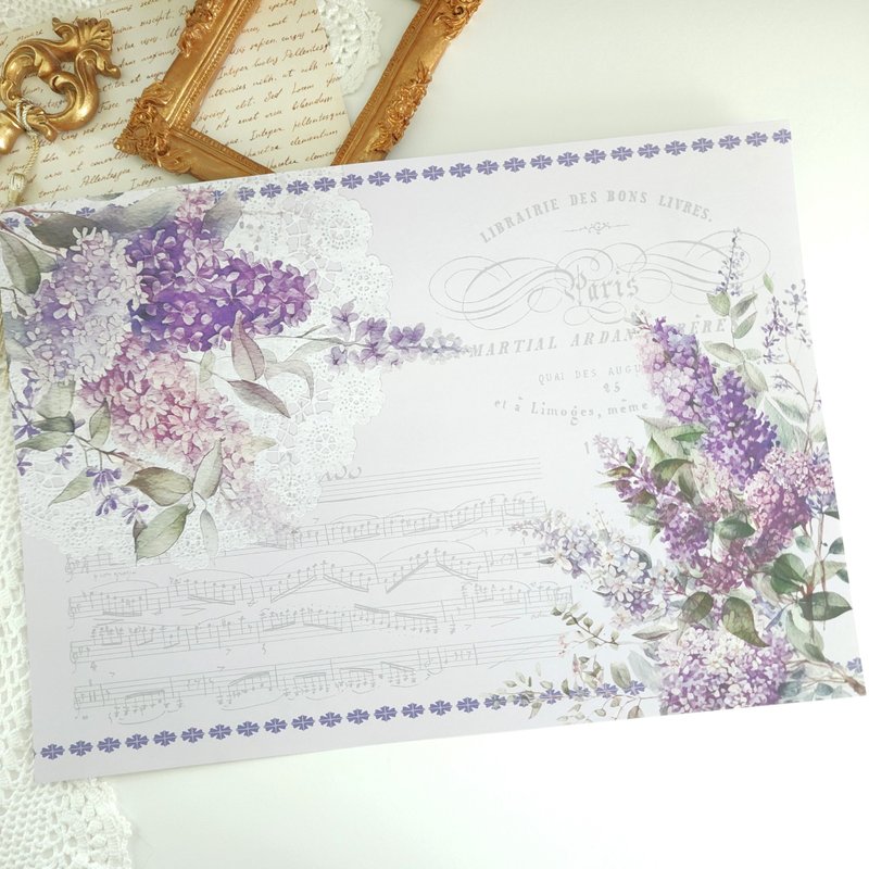 Lilac design paper 1 - อื่นๆ - กระดาษ สีม่วง