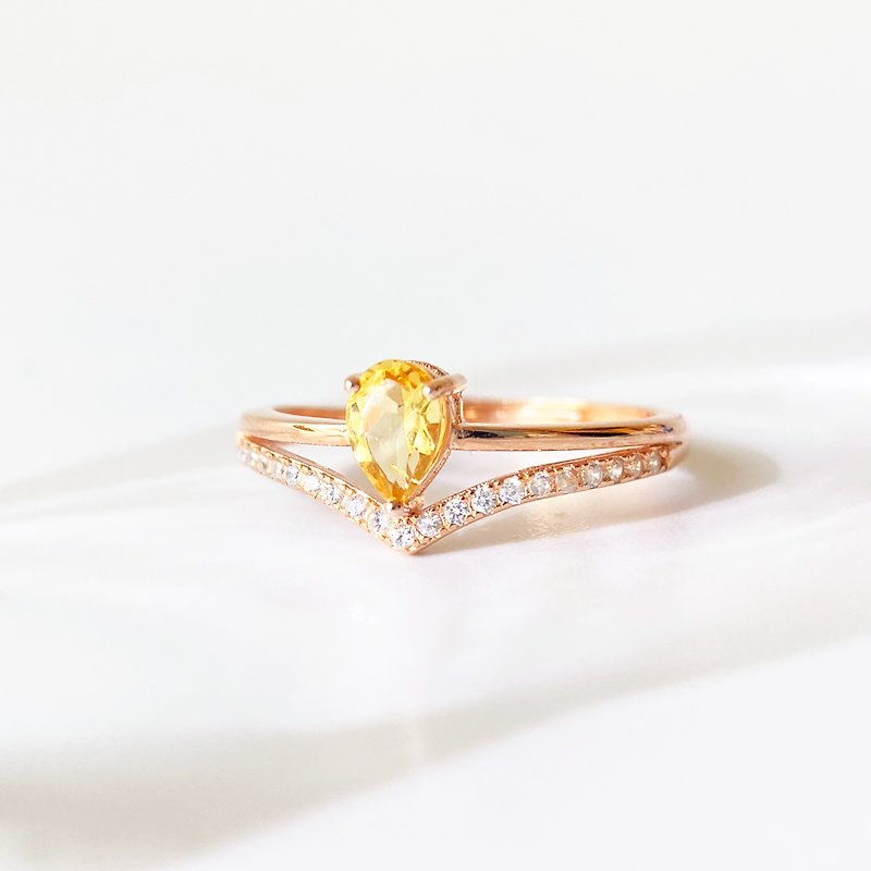 15% off for 2 pieces | Brazilian citrine sterling silver ring (full body VS level) - General Rings - Sterling Silver 