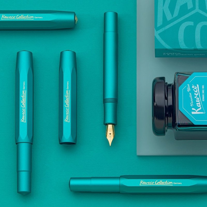 Kaweco COLLECTION Fountain Pen Iguana Blue - ปากกาหมึกซึม - อลูมิเนียมอัลลอยด์ สีน้ำเงิน