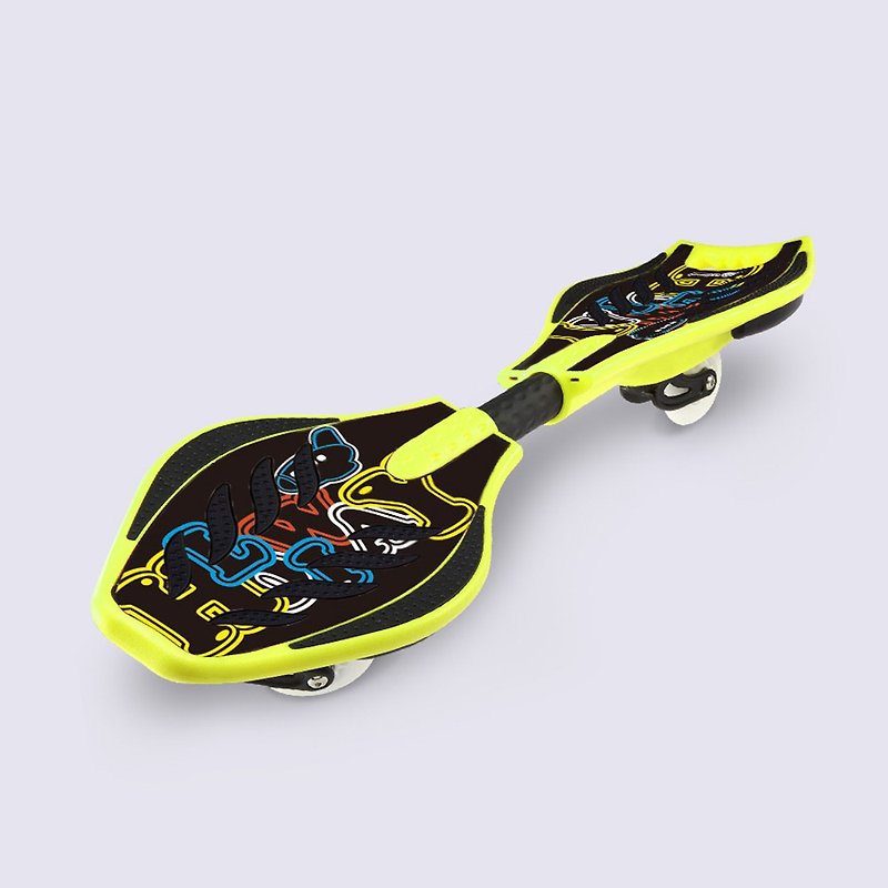 MIT Taiwan-made snake board fluorescent yellow (with tools/back bag) extreme sports parent-child outdoor leisure - Fitness Equipment - Other Materials Yellow