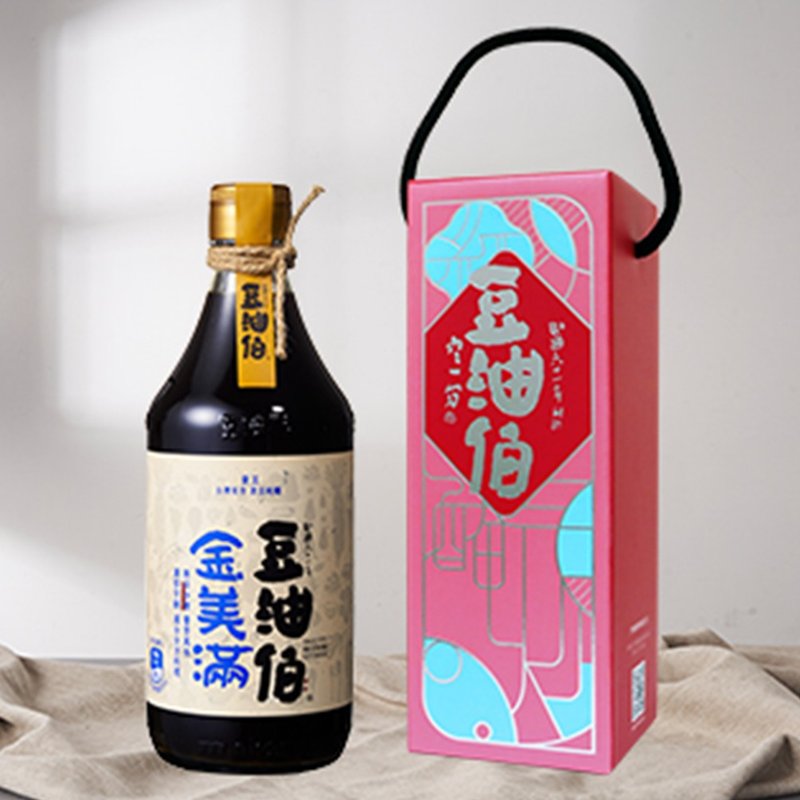 【Soybean Oil Bo】No added sugar golden perfect soy sauce 500ml (gift box) - เครื่องปรุงรส - แก้ว 