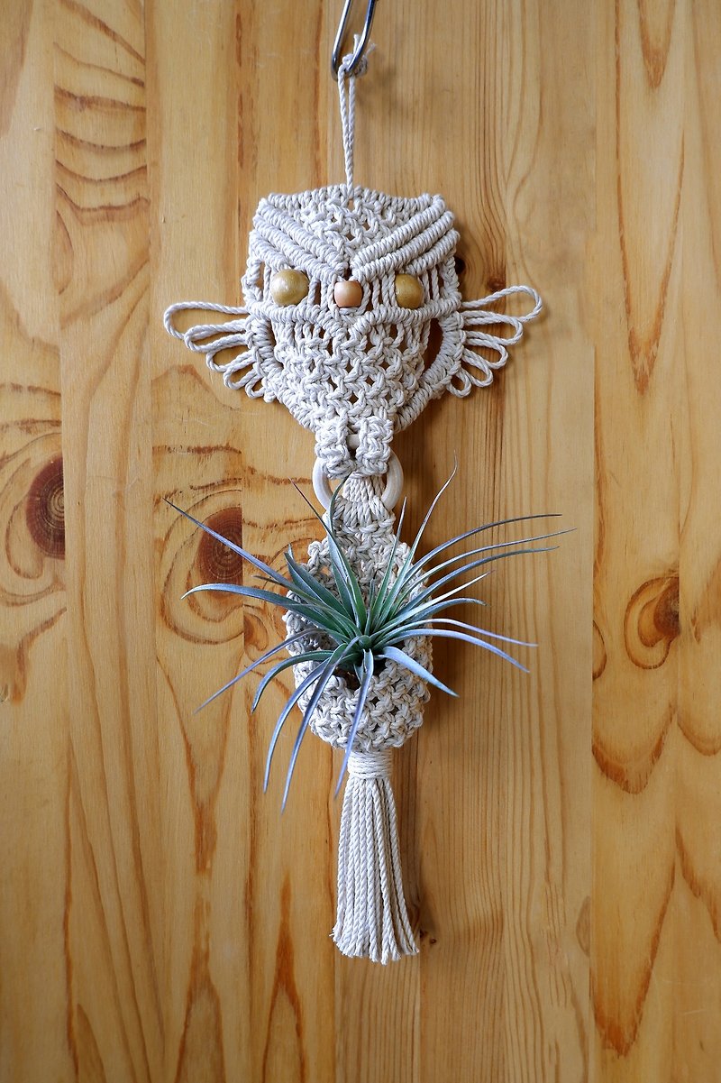 Owl ornaments - Plants - Cotton & Hemp White
