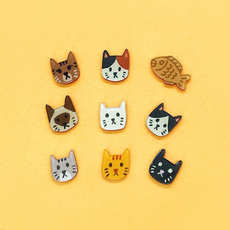 Cat series earrings/ Clip-On - ต่างหู - อะคริลิค ขาว