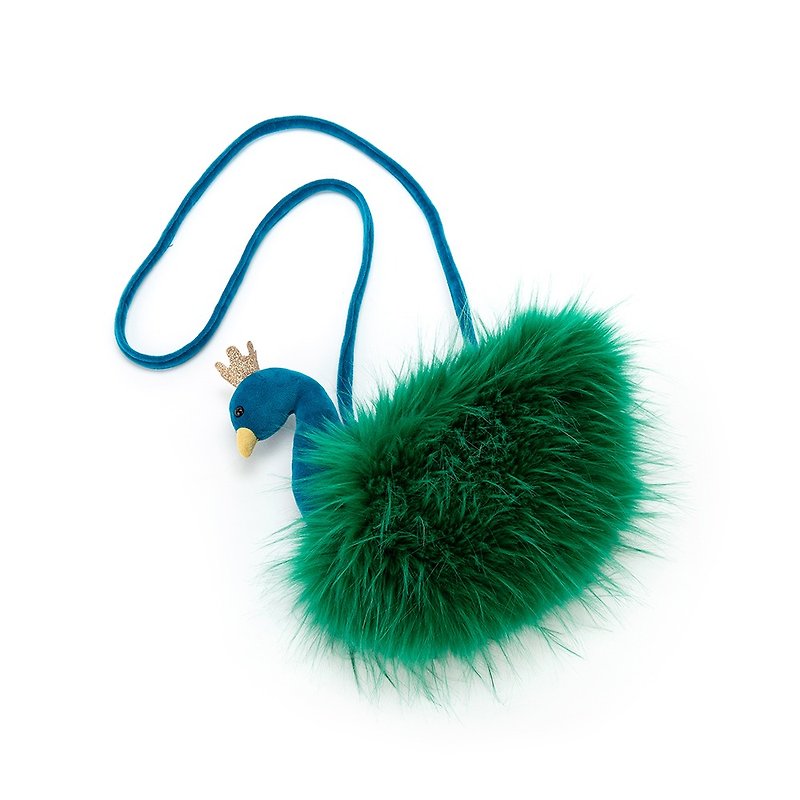 Jellycat 斜背包 - Fancy Peacock 皇冠孔雀 - 側背包/斜孭袋 - 聚酯纖維 綠色