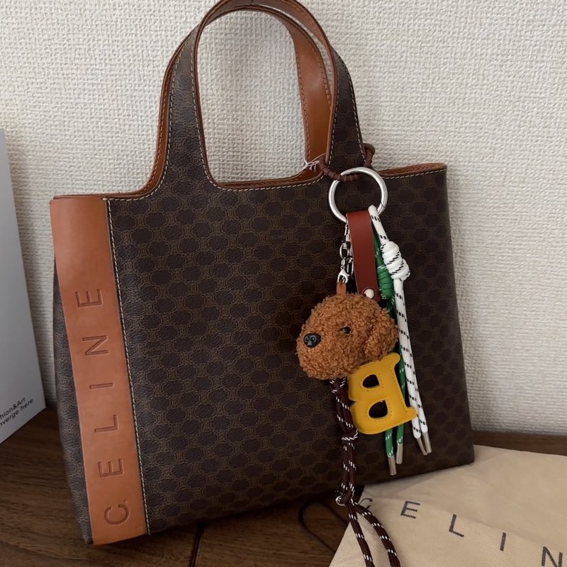 CELINE 賽琳 Macadam 馬卡達姆圖紋 托特包 手提包 - 手提包/手提袋 - 真皮 咖啡色
