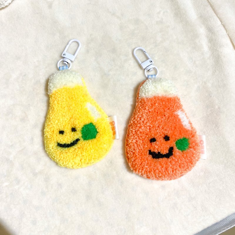[Mao Shen Shen] Tomato sauce and mustard handmade ornaments cute small ornaments | Russian embroidery - Charms - Wool Yellow