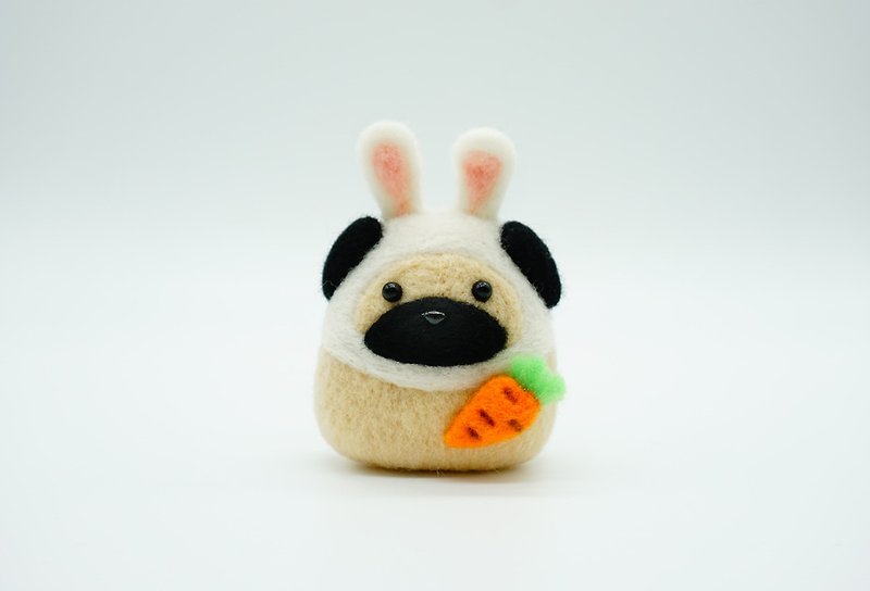 Carrot Bunny Wool Felt Starling Home Decoration Keyring Car Decoration Brooch Pin - Items for Display - Wool 