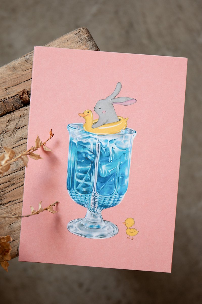 Swimming Rabbit Tea Shop/Postcard - การ์ด/โปสการ์ด - กระดาษ 