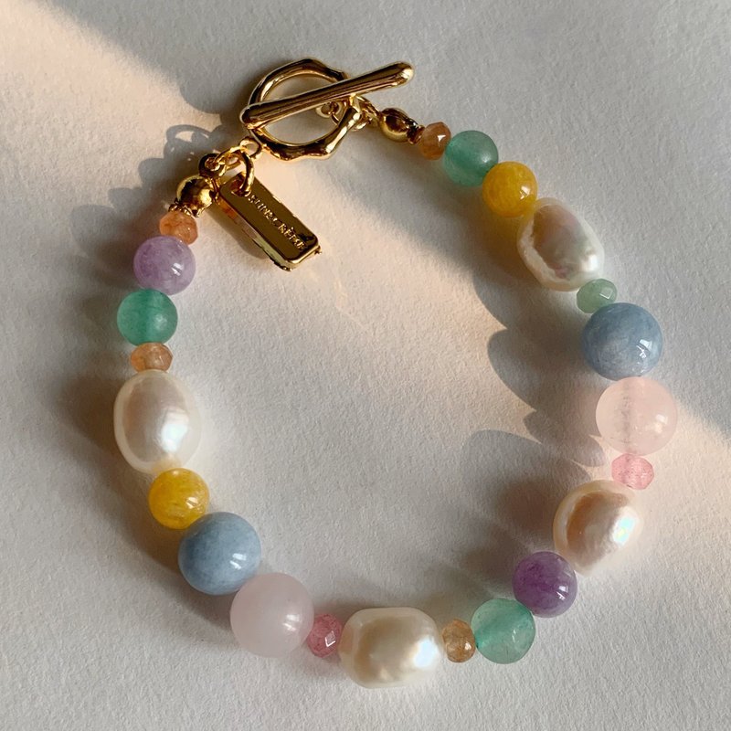 FRUITY BRACELET: A MIX OF LUCKY STONES - 手鍊/手環 - 石頭 