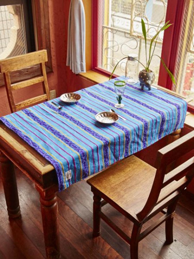 Pre-ordered Guatemalan striped fabric / tablecloth (four colors) GXXP7932 - Items for Display - Other Materials Multicolor