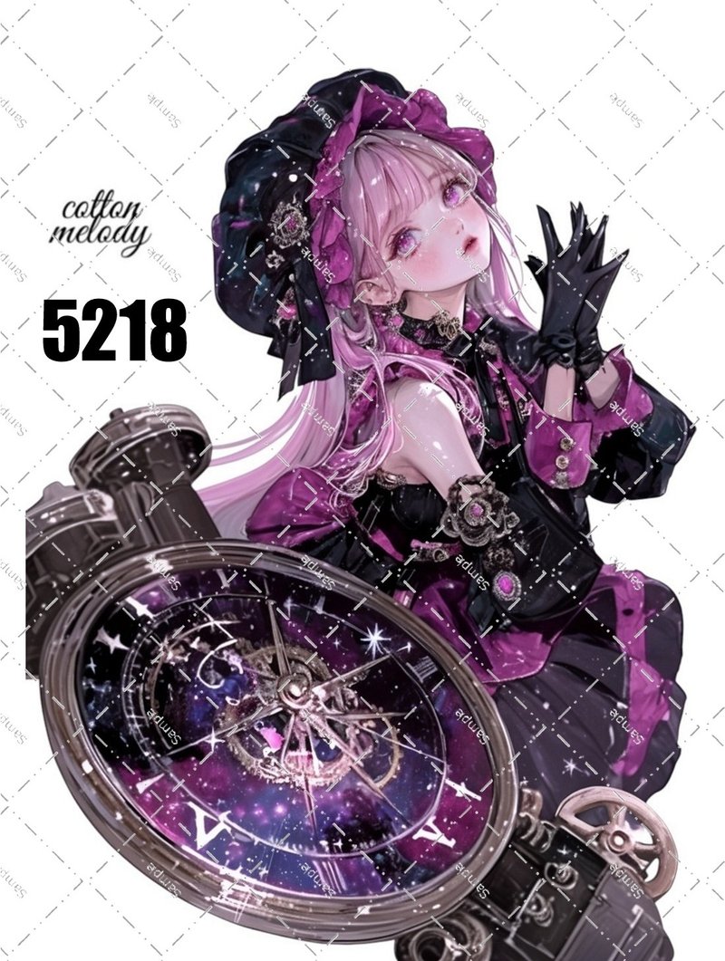 original sticker no.5218 人物ステッカー オリジナルステッカー オリジナル人物ステッカー 装飾ステッカー cotton melody - 貼紙 - 紙 