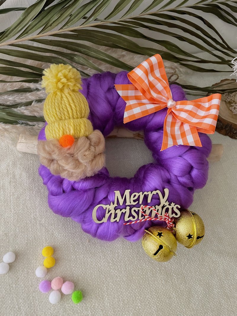 Just want a purple Christmas wreath/exchange gifts/gifts - Items for Display - Wool Purple