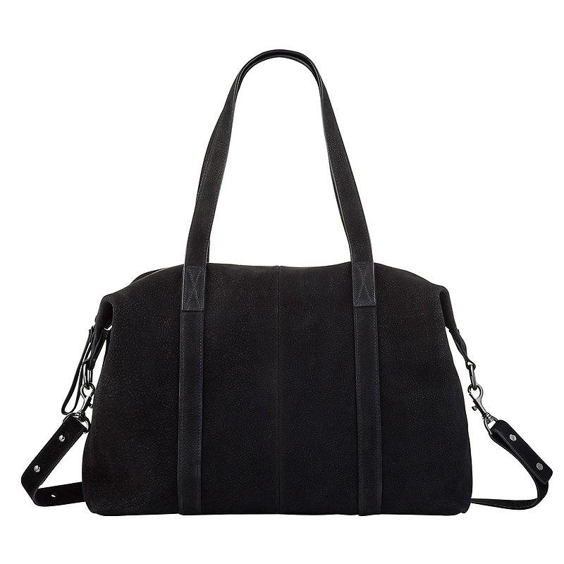 FALL OF HEARTS Portable/Side Backpack_Black/Black - Handbags & Totes - Genuine Leather Black