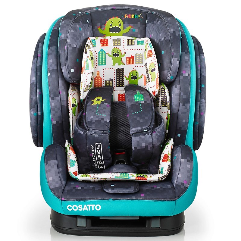 Cosatto Hug Group 123 Isofix Car Seat – Monster Arcade (5 point plus) - Other - Other Materials Green