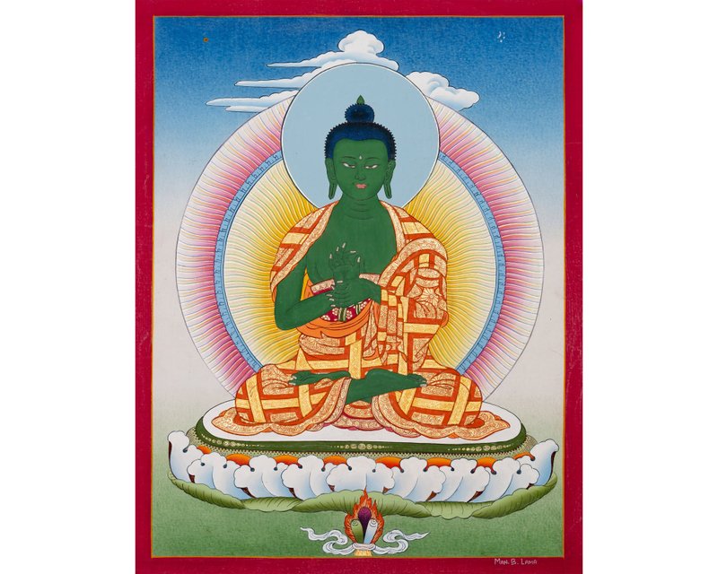 智慧阿摩嘉成佛唐卡—志向者的獨特裝飾 - 壁貼/牆壁裝飾 - 其他材質 多色