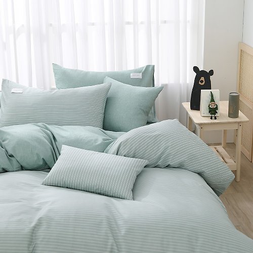 Clear And Simple 200 Woven Yarn Combed, Plain Blue Duvet Cover Single