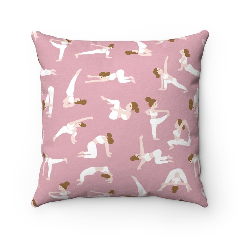 Yoga Girl Fluff Pillow Case - No Pillow Pink - Pillows & Cushions - Polyester Pink