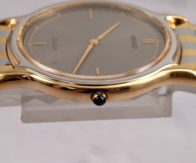 SEIKO Dolce-Exquisite ゴールド レザー Vintage Seiko Dolce Gold 90s Special - Etsy