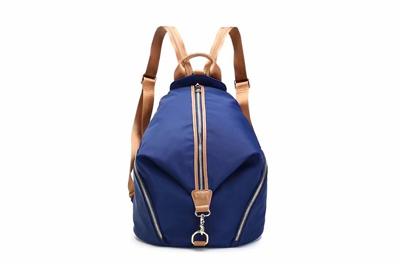 Simple anti-splashing anti-theft backpack / shoulder bag / black / gray / blue / red / purple / military green multi-color optional # 1006 - Backpacks - Waterproof Material Blue