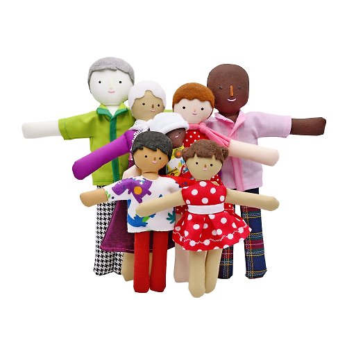 trapolopolis 手工娃娃 Family colors of the world - Family of seven dolls - Handmade - Doll